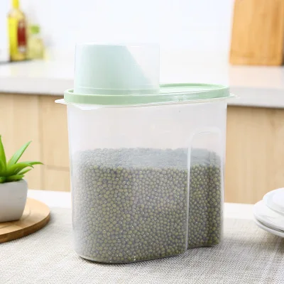 Transparent sealing storage jars  grains edible oil storage moisture-proof insect dust with scale miscellaneous food jar