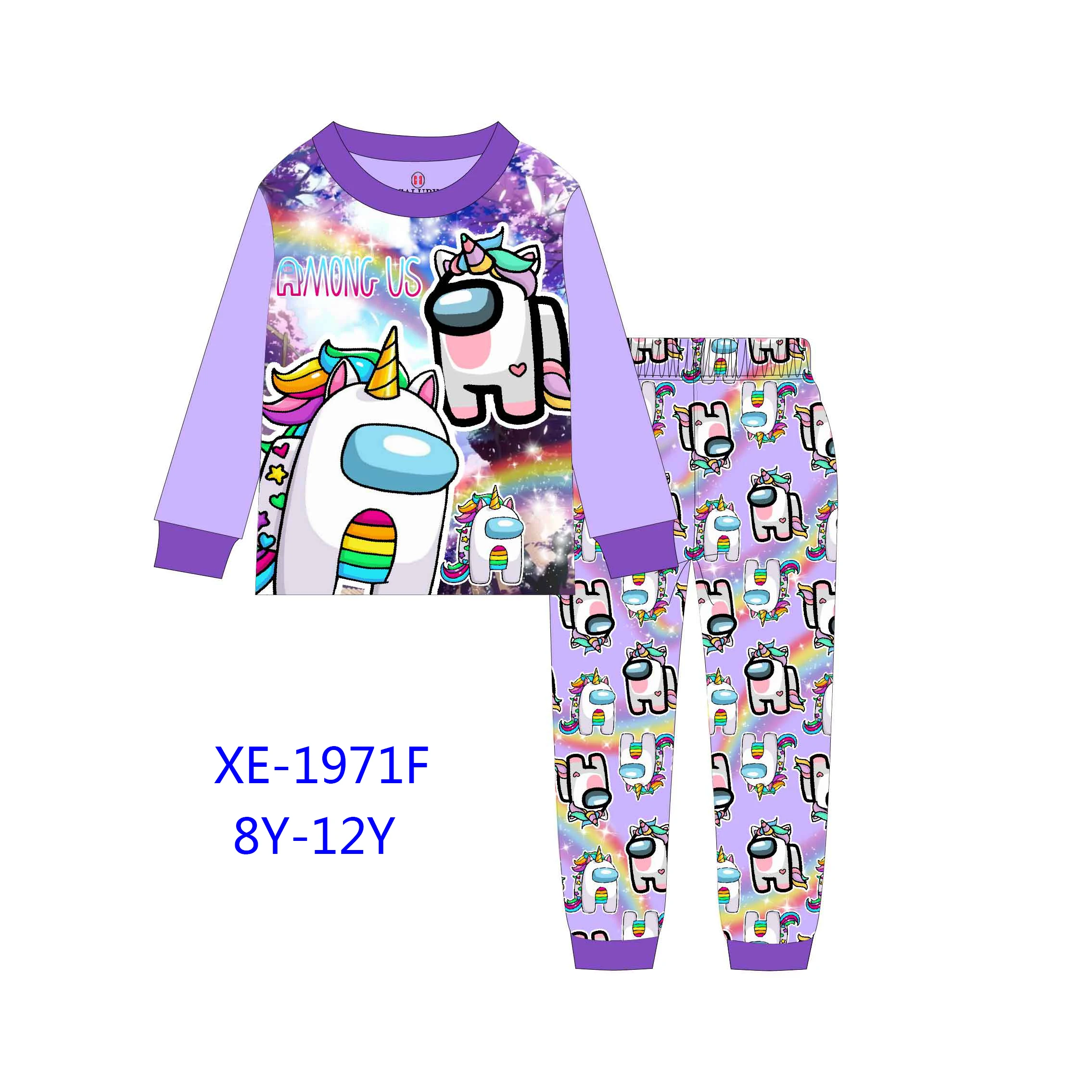 Новинка 2022, пижамный комплект, детские пижамы, хлопковые комплекты, детские пижамы с мультяшным принтом