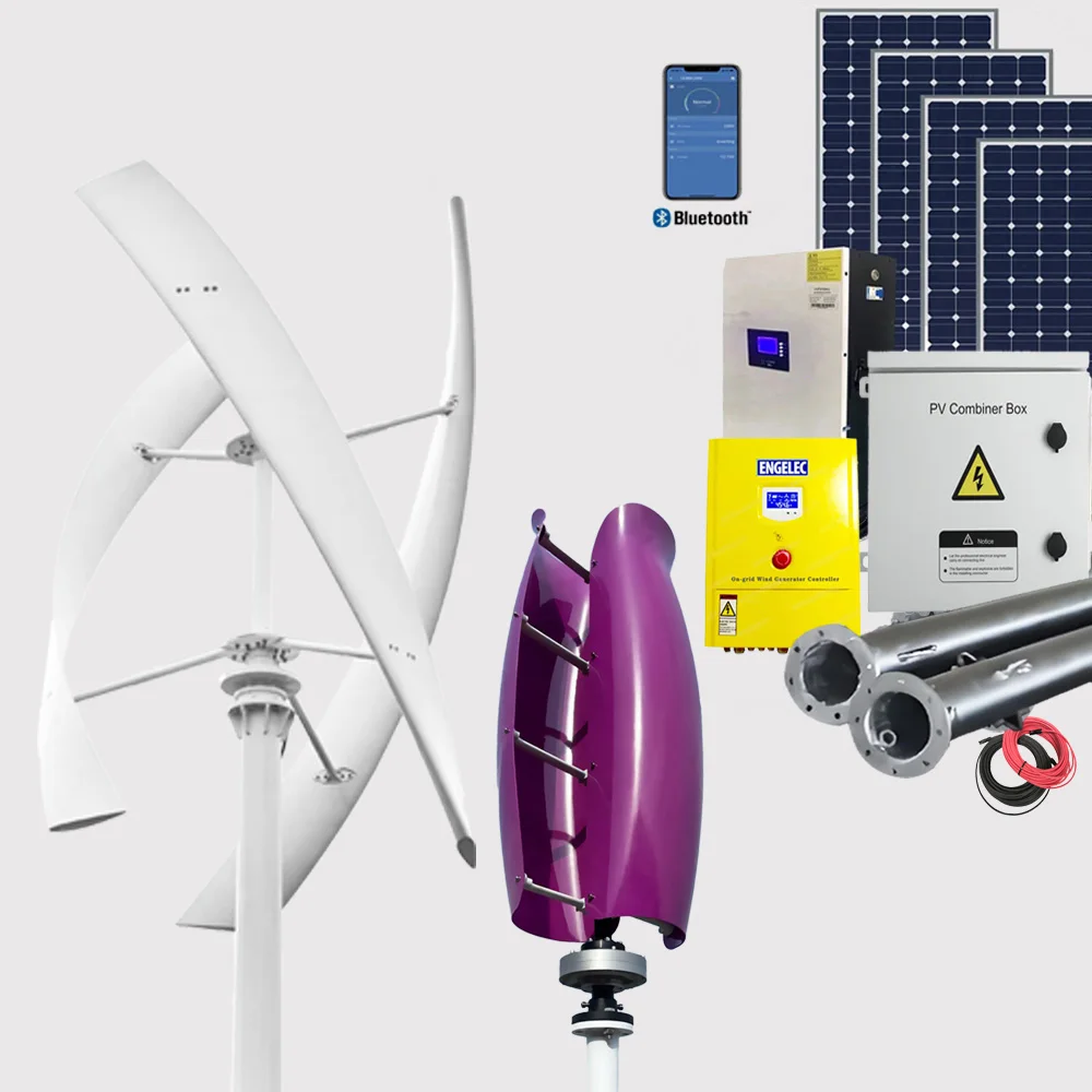 Vertical 5kw 10kw Wind Turbine Generator with Mppt Charge Controller Inverter Dynamo 24v 48v 120v for Farm Home Use