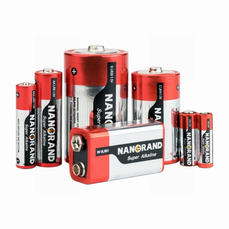 Alkaline 9v dry cell batteries