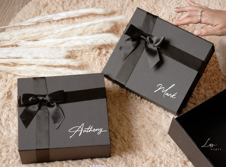 Professional Custom Black And White Hard Flat Magnetic Box Gift Box For Packaging