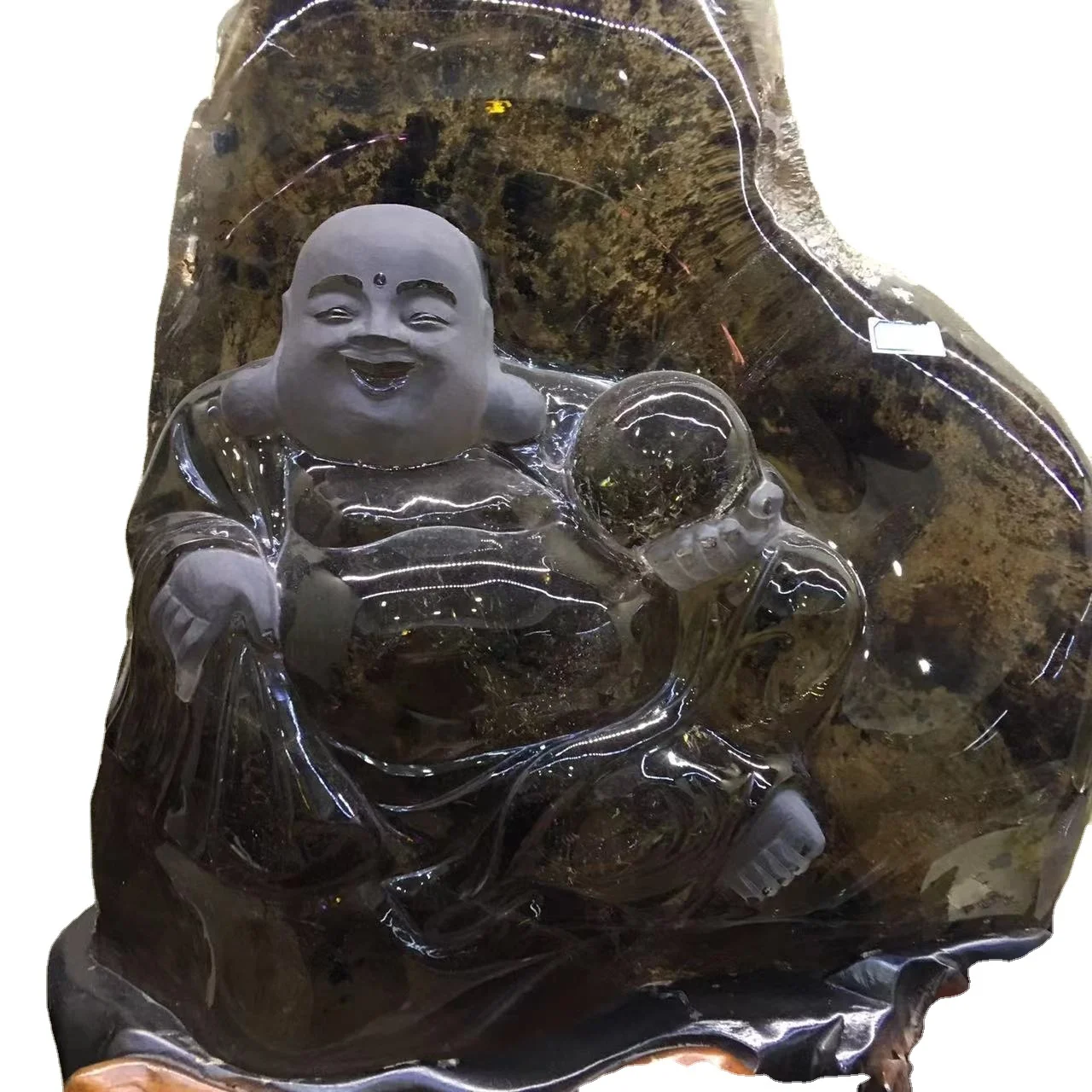 natural quartz healing hand carved home crystal Buddha spiritual semi-precious stone crafts
