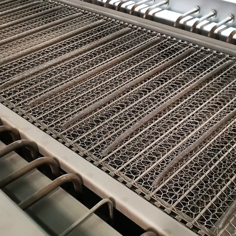 DBP automatic gas continuous belt fryer frying machine with circulation oil filtering system