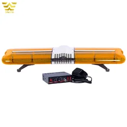 DC12V 120watts revolving smd led police light bar red blue lightbar with alarm speaker