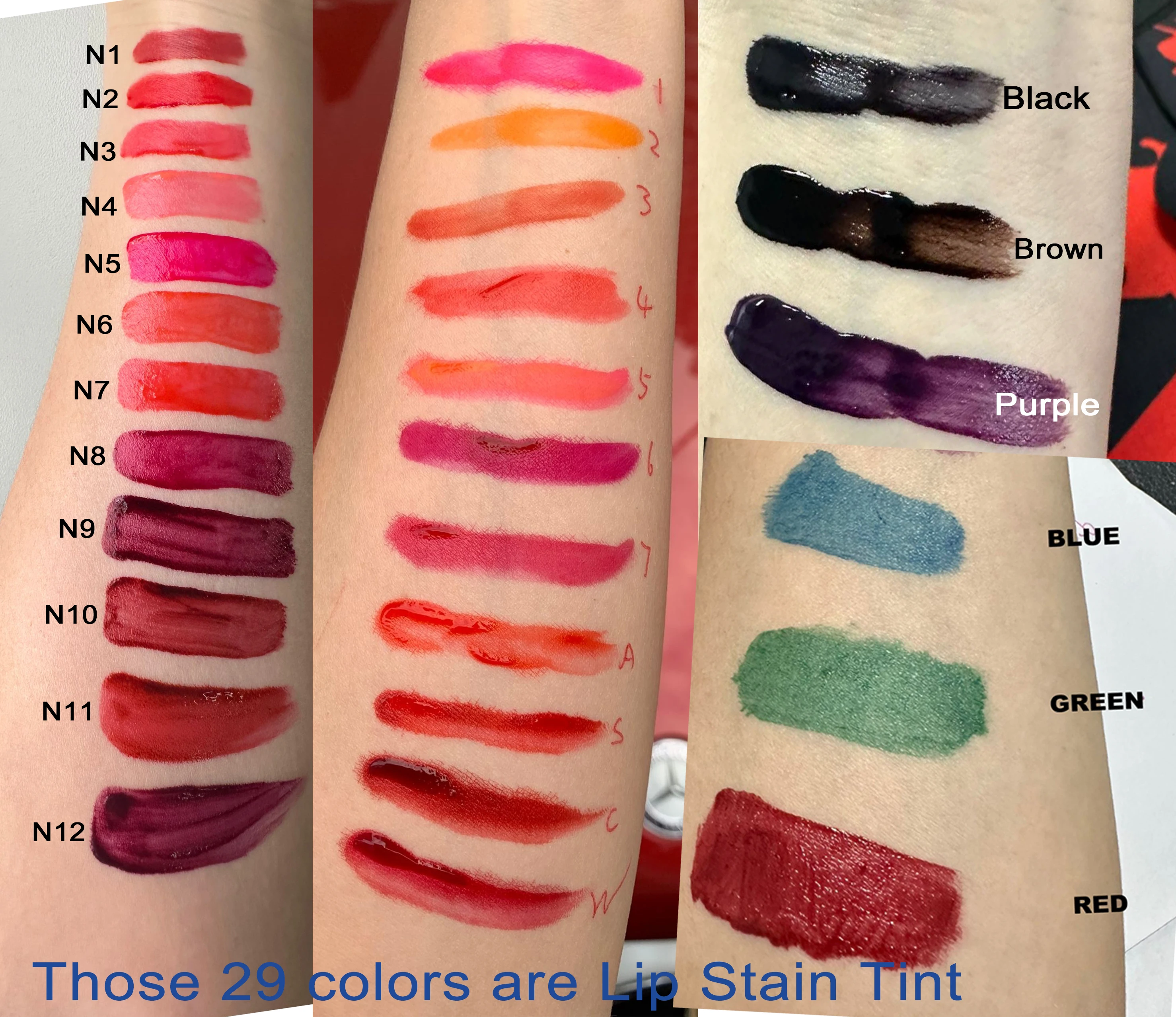 Wholesale Vegan Cosmetic private label liquid tinted lip stain gloss waterproof long lasting lip tint