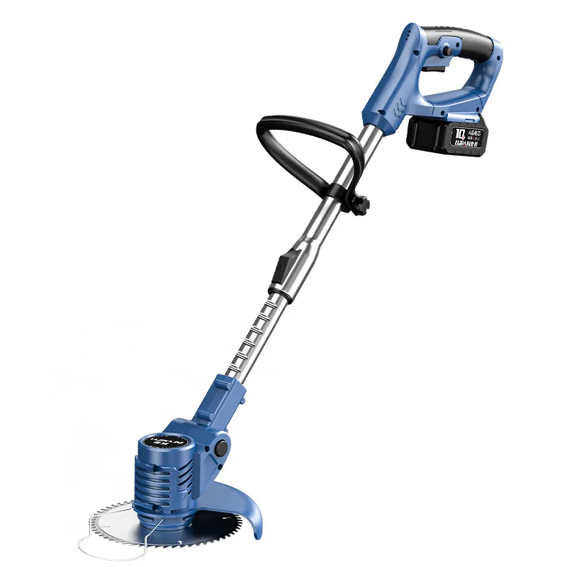 Retractable Long Pole 21v Cordless Brushless Lawn Mower Electric Lawn Mower Machine 450w