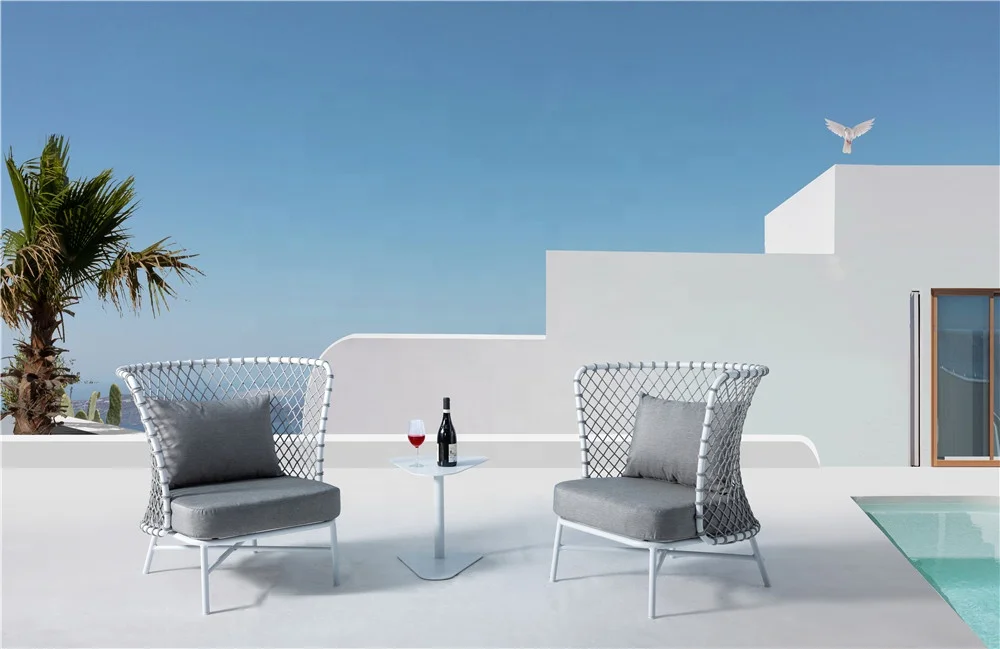 Chinese garden Furniture Waterproof Fabric Outdoor Rope Lounge Sofa Set