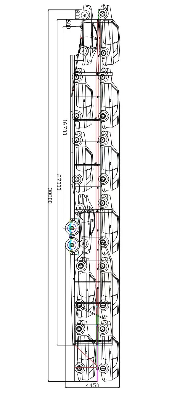 High Quality 2 Axles 8 Car Transport Trailers Factory Direct Sales Customizable Special Transportation at Factory Price