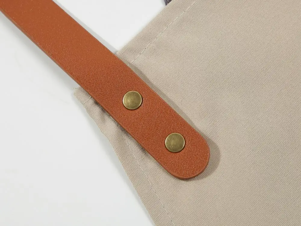 Custom Logo High-end Waterproof Chef Cafe BBQ Food Cooking Cleaning Bib Aprons Kitchen Canvas Apron For Women