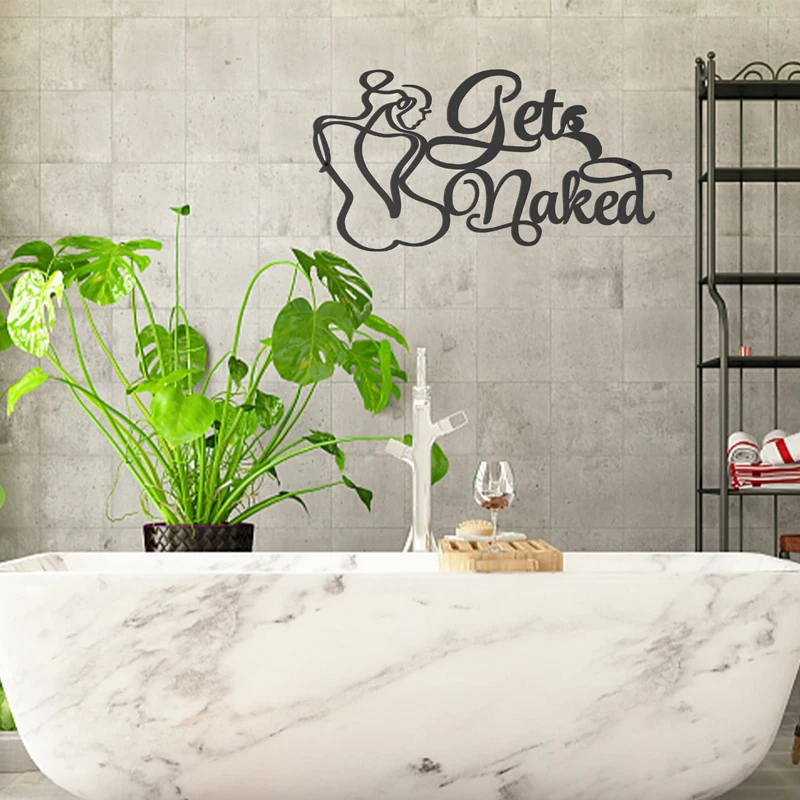 Factory Embossed Decorative Take a bath in the bathroom neon sign letters  metal sign retro   wholesale tin signs