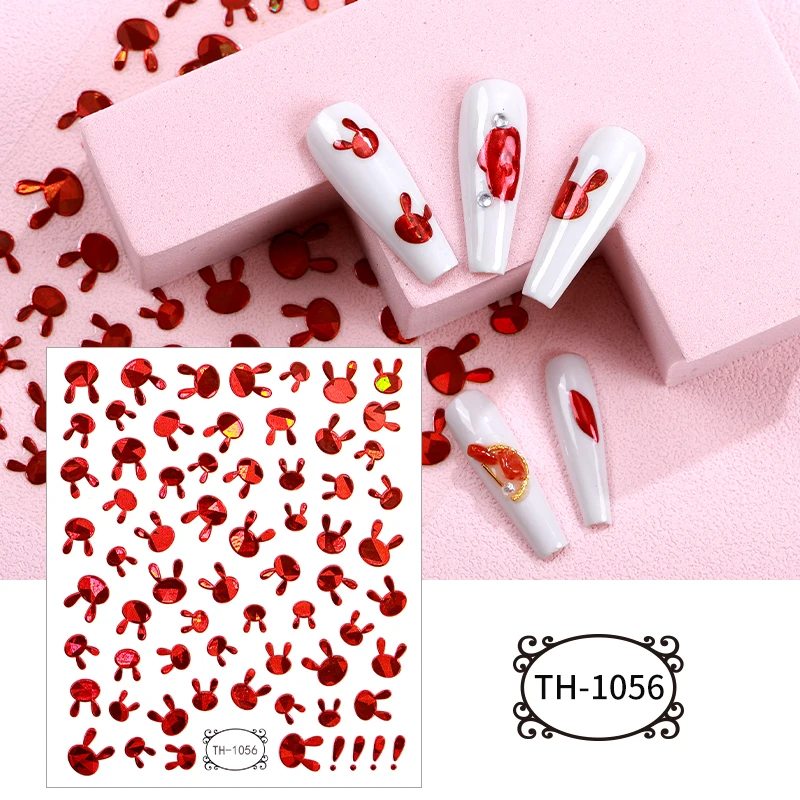 Manicure Accessories Beauty 2D star Rabbit pattern Nail Art Fashion False Nails Acrylic Nail Stickers