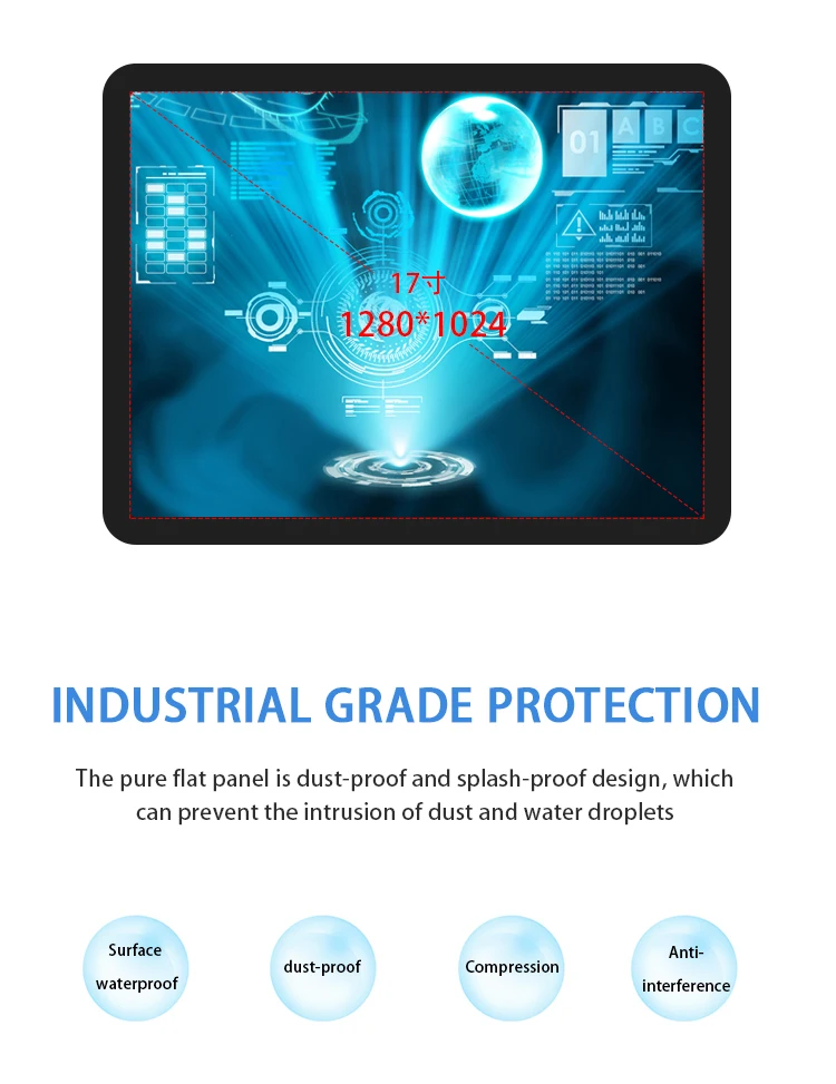 15 inch Pos Lcd Tft Business Touch screen Full Flat Hd Panel Monitor Capacitive Touch Screen cashier system