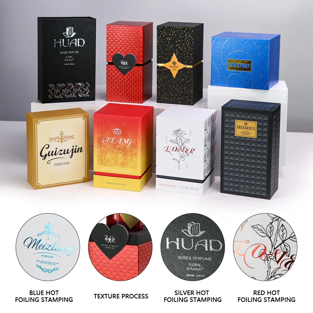 High quality custom logo printed lipstick skin care gift box Black perfume scent Essential Oil Premium packaging box