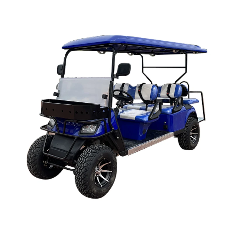 WELIFTRICH stock 6 seater folding windshield 72V lithium battery electric golf cart rough terrain 6 seats off road golf cart