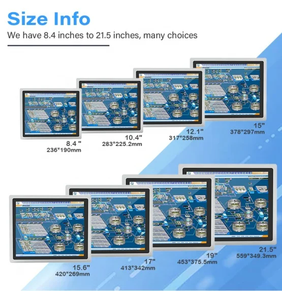 Ip65 Waterproof Factory OEM RS232 15.6 inch All In One Desktop Mini Industrial Touch Screen Panel Pc
