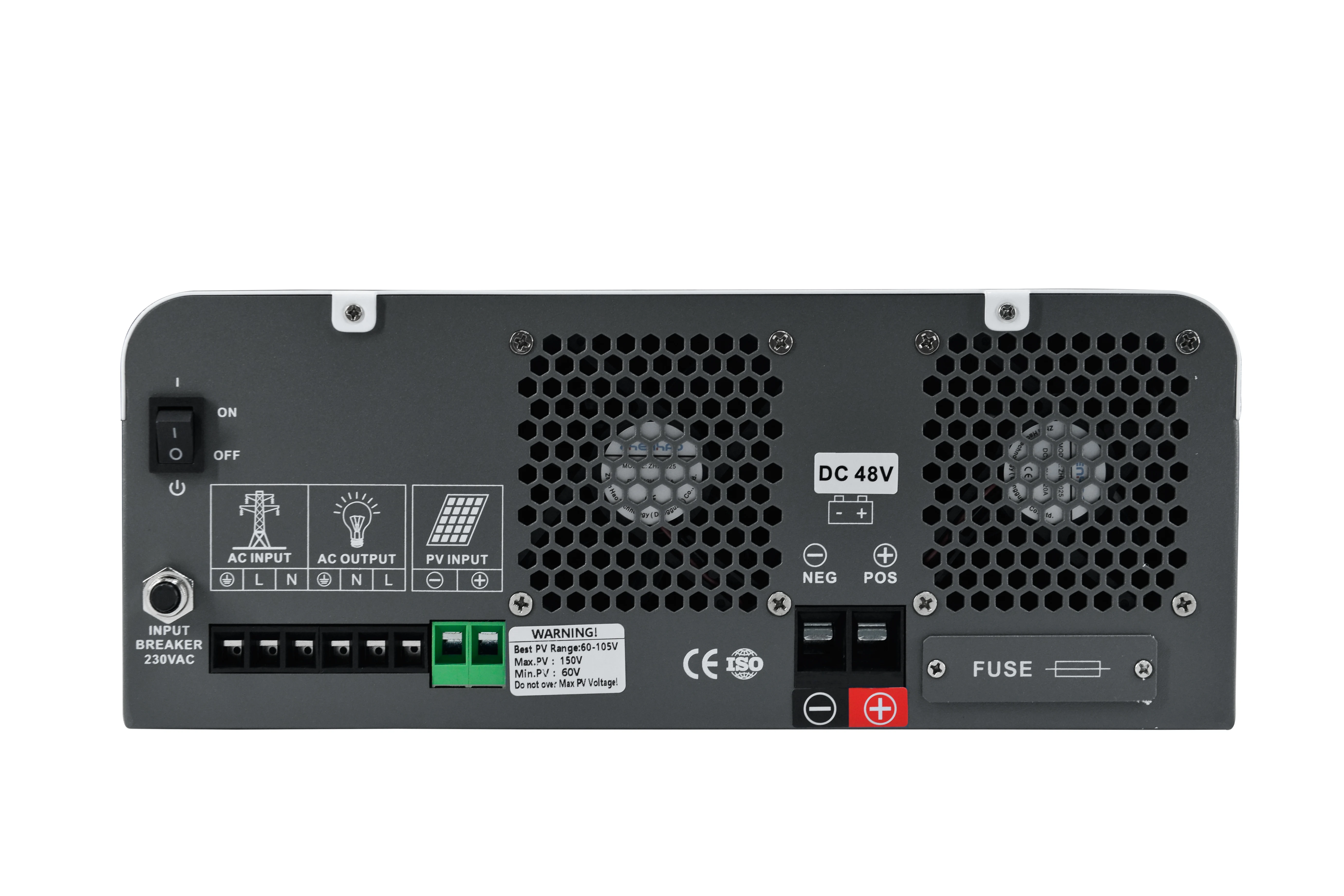 Эффективный 6400 Вт 10 кВт Гибридный солнечный инвертор Growatt 48 В DC однофазный на сетке IP65 тройной Quad AC Выходная солнечная система