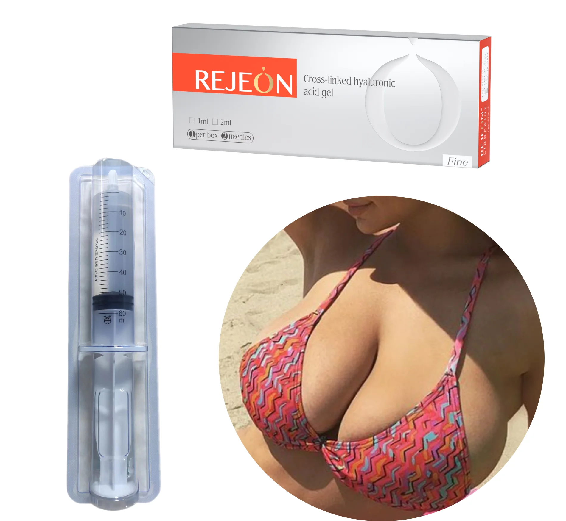 REJEON hyaluronic acid breast filler injection hyaluronic acid gel 100cc breast enhancement dermal filler cross linked