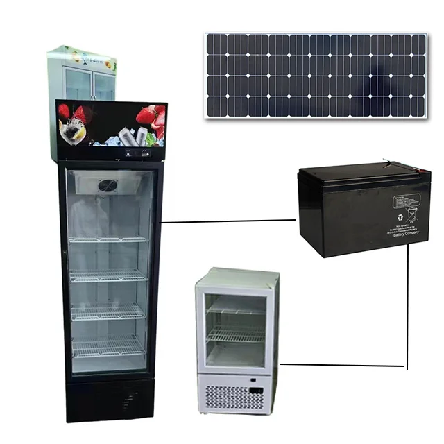 200L Solar-powered Ice cream freezer  cabinet  New Design Wholesale 110v 220v AC 12v Dc  Solar Panel And Battery Solar-powered