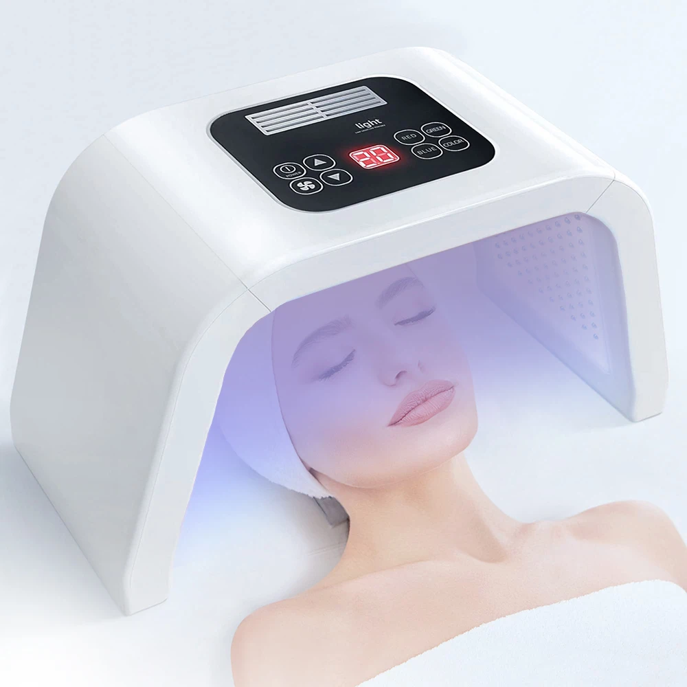 Handheld skin tightening facial device Led light therapy beauty device facial massage machine