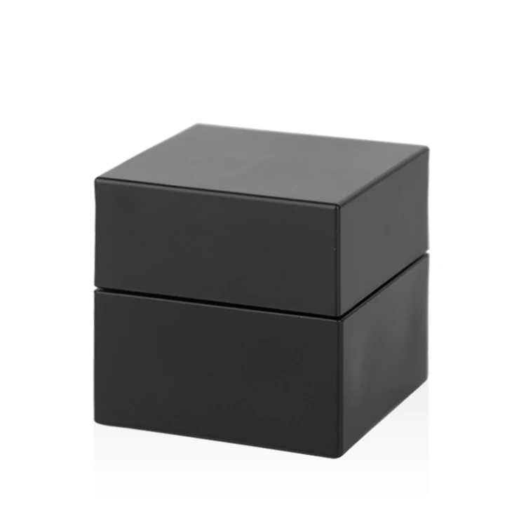 Available 5g10g 15g Acrylic Bottle Nail Oil Plastic Bottle Cosmetic Matte Black Square Acrylic Jar