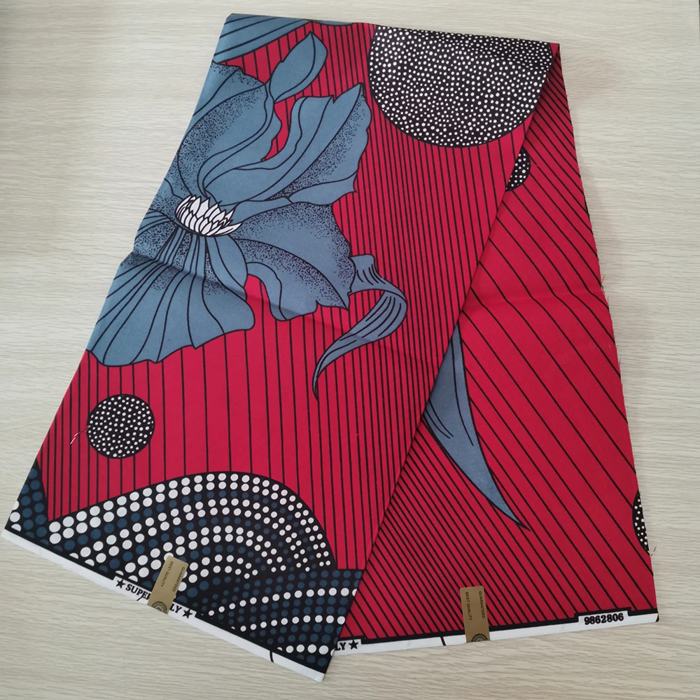 
African fabrics Polyester wax print fabric 