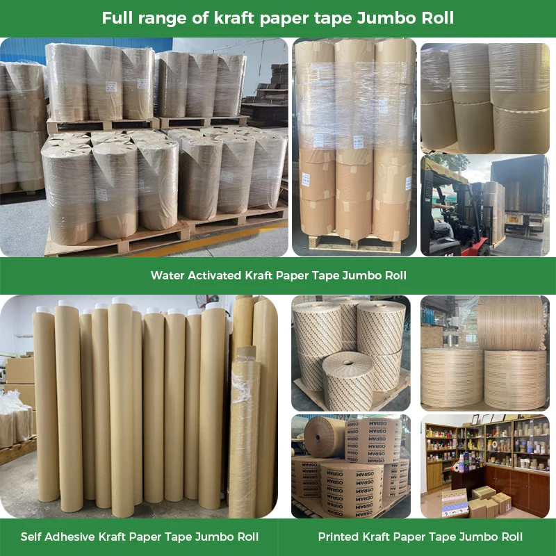 Reinforced Gummed Paper Tape Water Activated Kraft Paper Tape Packaging tape