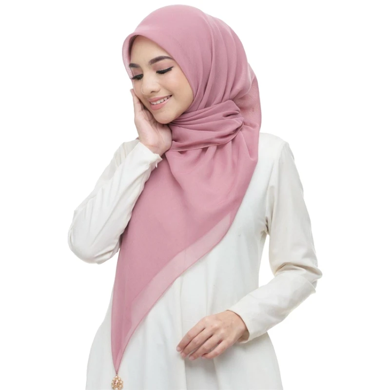 
2021 popular Indonesia fashion Malaysia bawal turban cotton voile hijab 