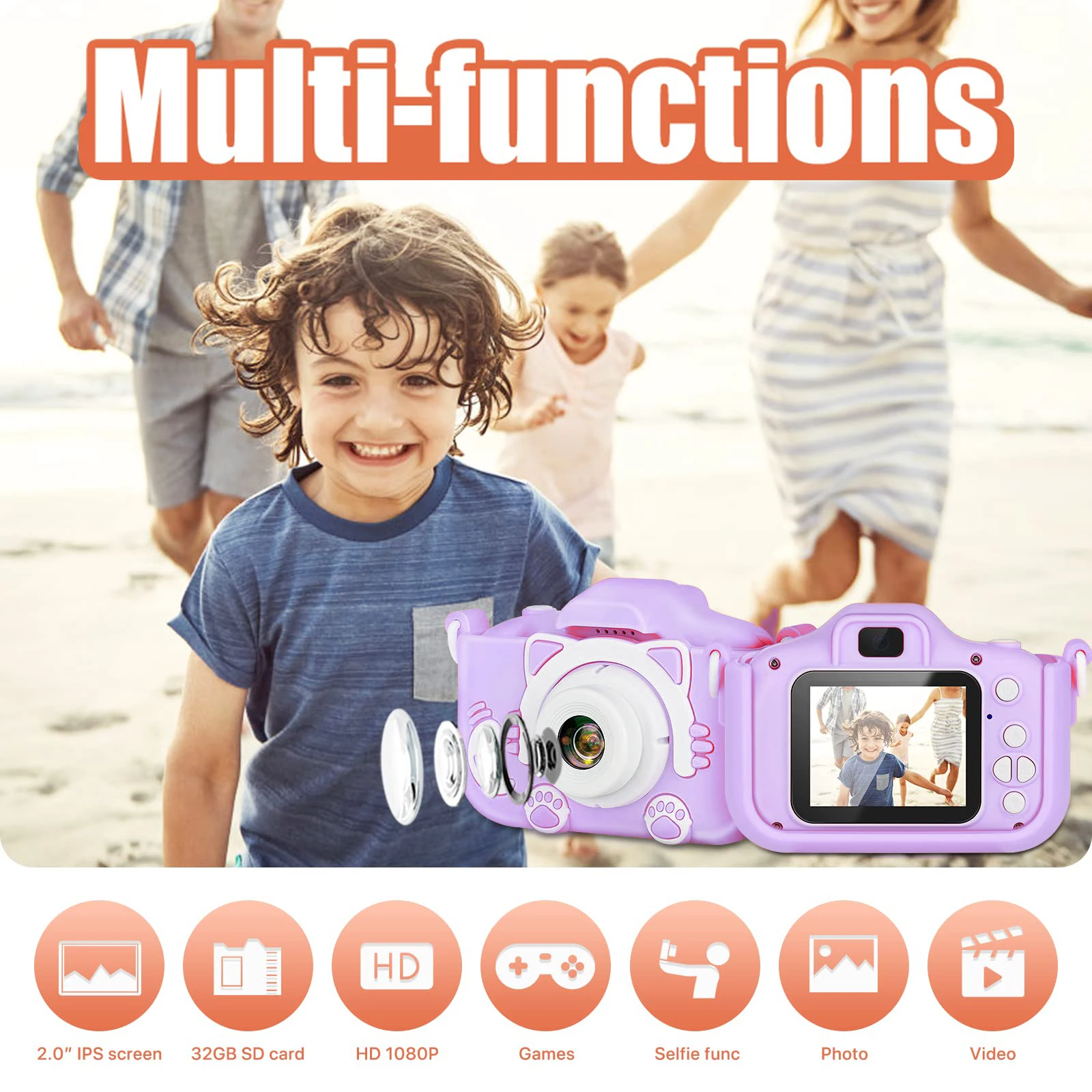 Kids Camera Gifts for 4-8 Year Old Kids Girls and Boy Explorative Toy