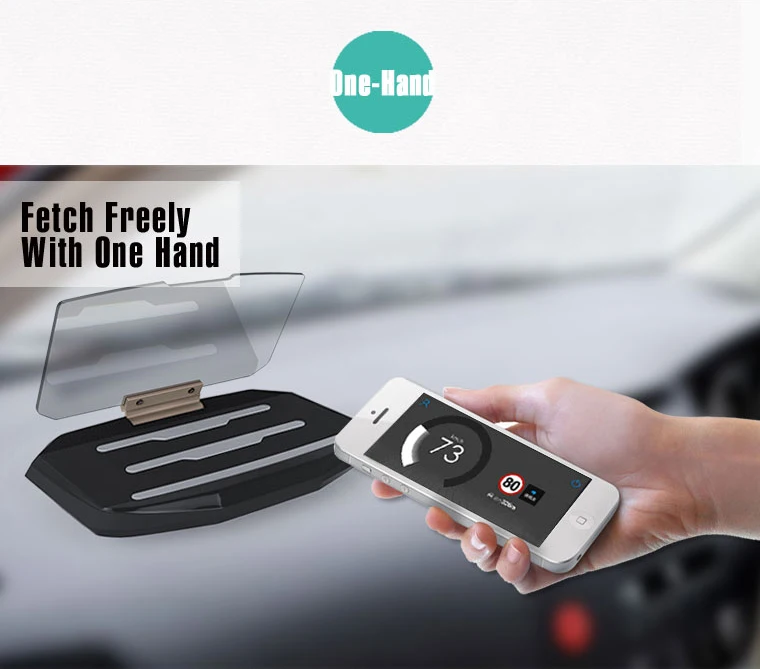 Promotion gift Universal Mobile GPS Navigation Bracket HUD Head Up Display Car Mount Stand Phone Display Holder wireless hud