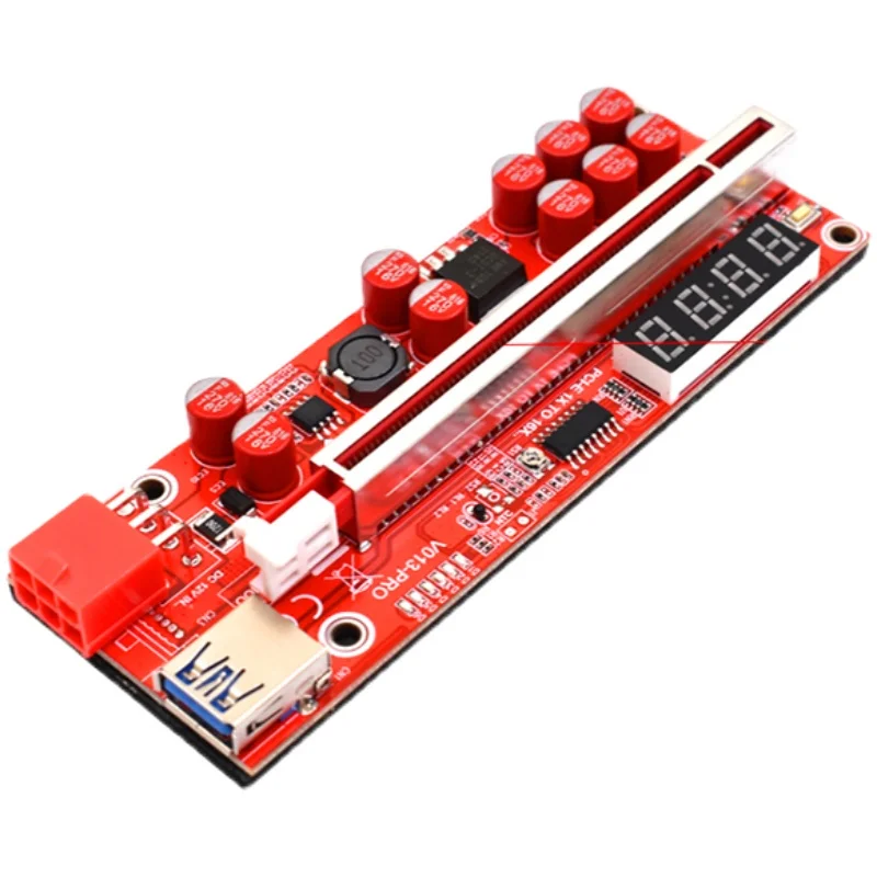 60cm PCIE 3 In 1 Usb 3.0 1X 4X 8X 16X Pic E Power Adapter Cable Riser Card for Graphics Cards