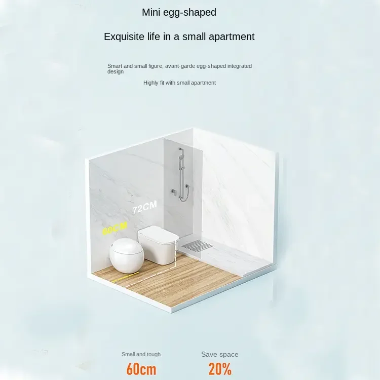 Automatic Flap Style Smart Toilet Mini Shape Saving Space Bathroom Senior Intelligent One Piece Smart Toilets With Seat Heating
