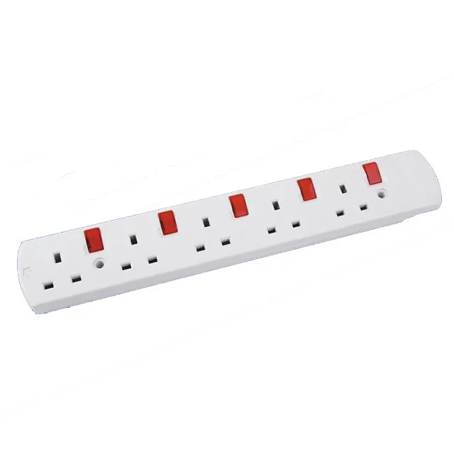 African Market 13A 5way Portable Power Extension Cord Bar Multi-function Socket