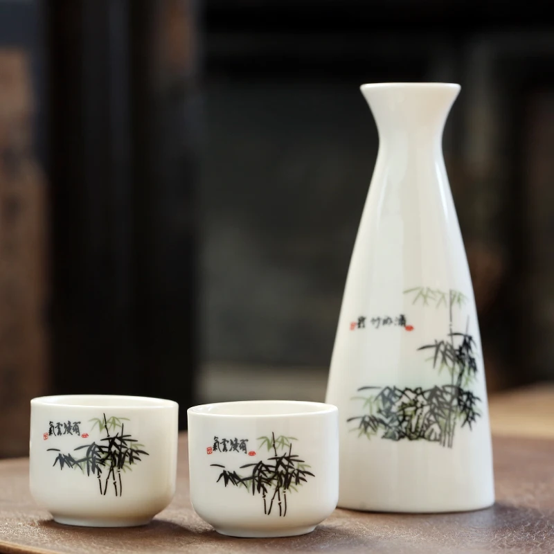 cheap Wholesale custom logo Japanese style bird Sake Warmer Creative Ceramic Wine pot