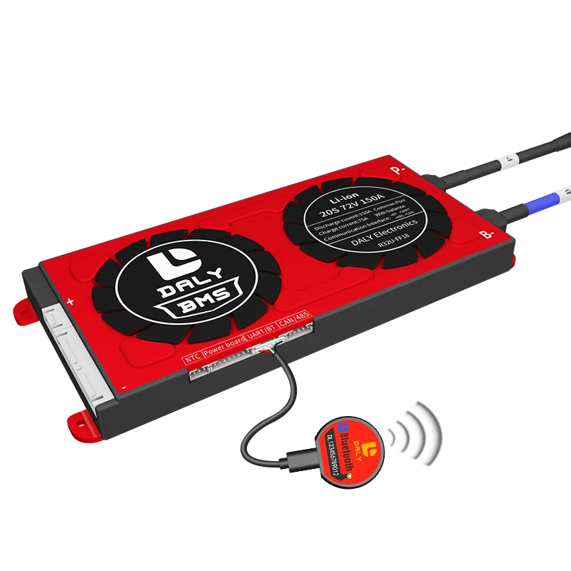 FAN Smart Li-ion 20S BMS Sensor Controller App UART RS485 CAN Communication Low Temp Cutoff For Electric Smart BMS