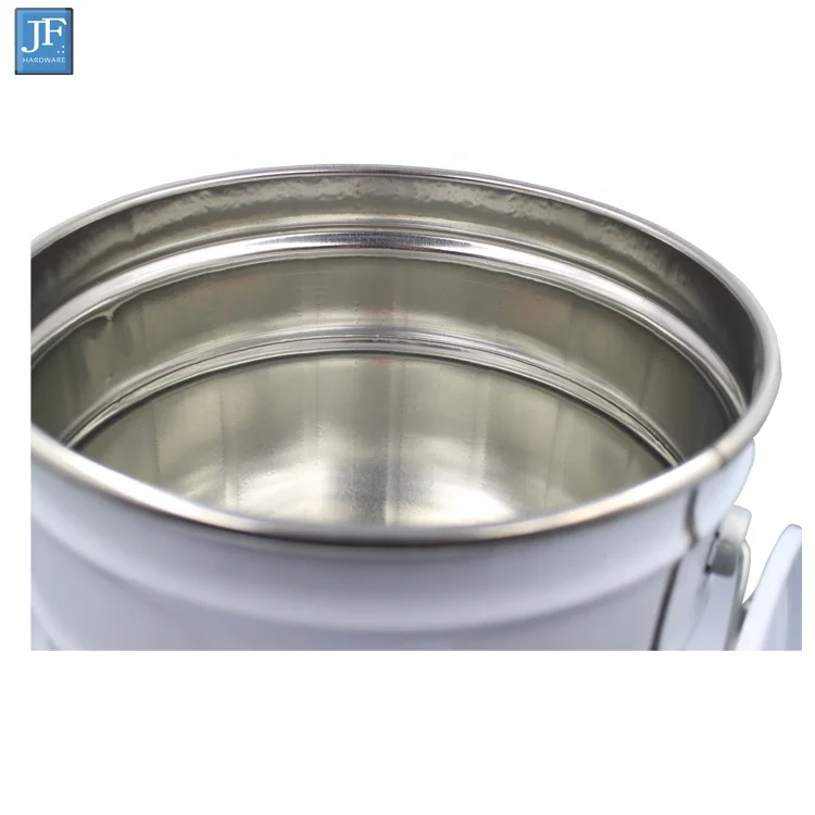 20 liter Metal Pail With Iron Hoop 5 Gallon White Pail