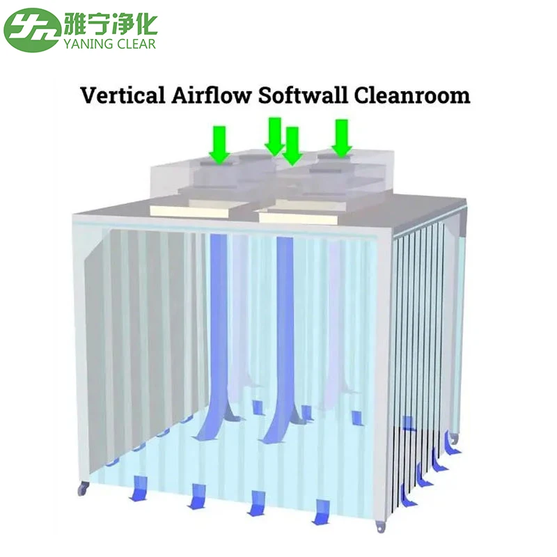 ISO GMP Dust-Free PVC Wall Panel Modular Clean Room for Laboratory FFU Air Cleaning Equipment Hard Wall Clean Booth