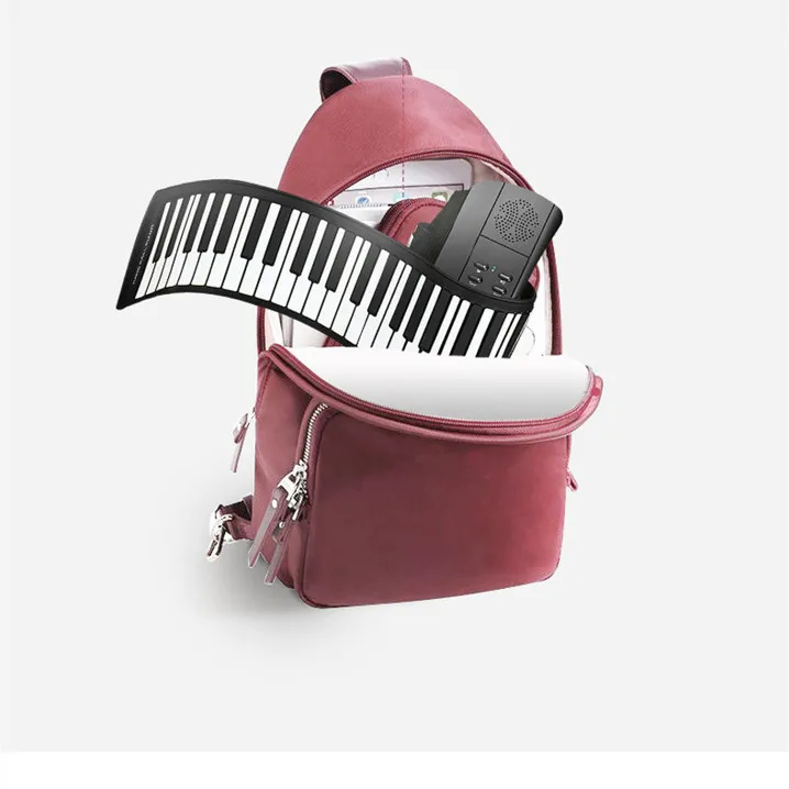 Складное пианино 61 клавиша силиконовая клавиатура портативное электронное мини-клавиатура