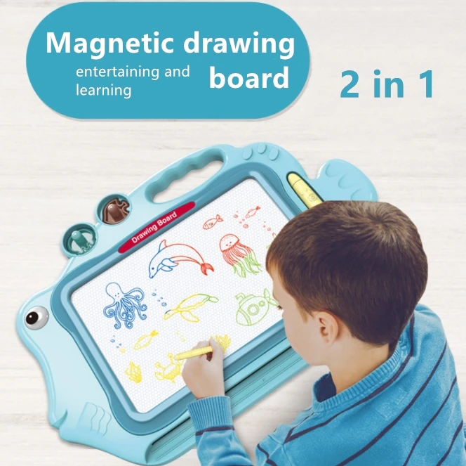 DIY Write and Erase Pad 3d Education children painting writing pad kids magic magnetic drawing board magnet pen stamps stencils