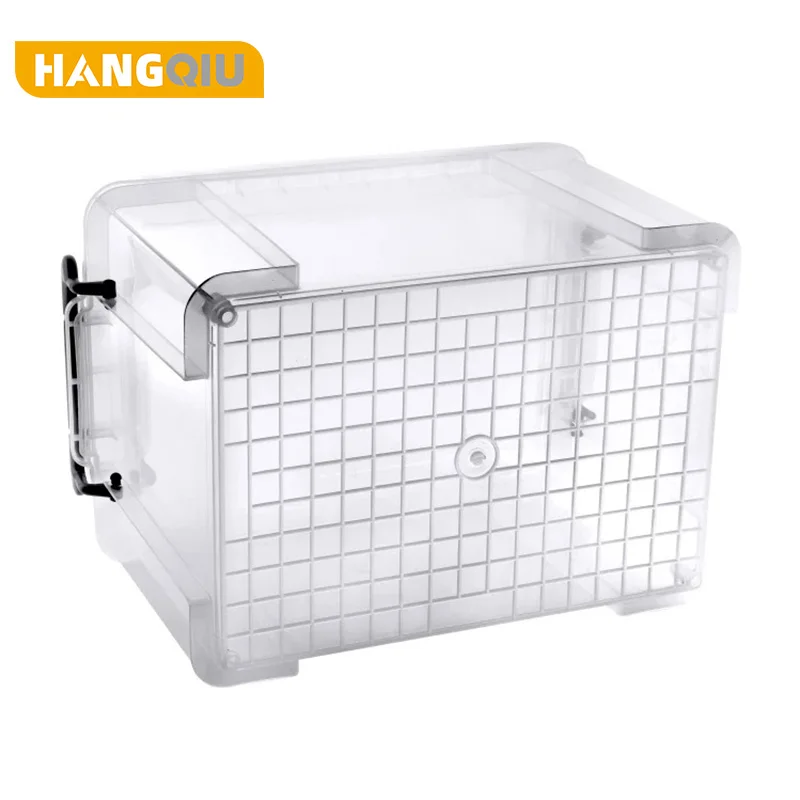 Wholesale small large capacity clothing organizer office storage transparent plastic pp storage box container