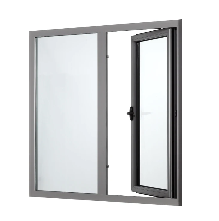 Chinese factory aluminium double glass casement hinged window