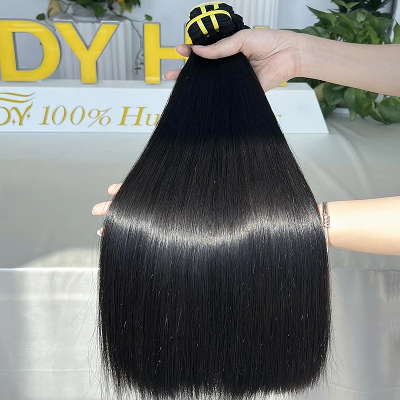 Raw Vietnamese Bundles Cuticle Aligned Virgin Human Hair Weave Double Drawn Hair Bone Straight Hair Bundles