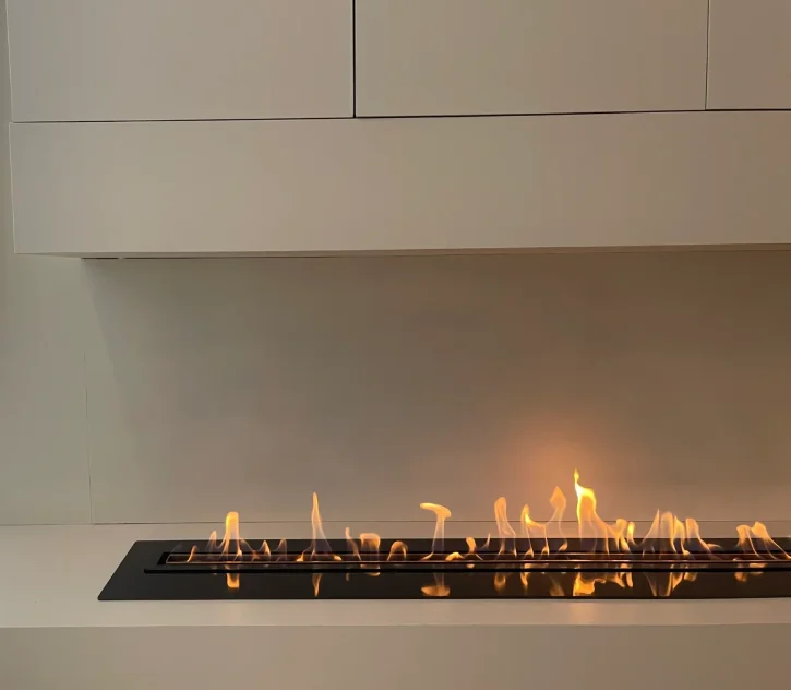1200mm Modern Freestanding Bio Ethanol Fireplace Burner Fuel Inserted Decorate for Indoor Use for Villas Steel Metal Material
