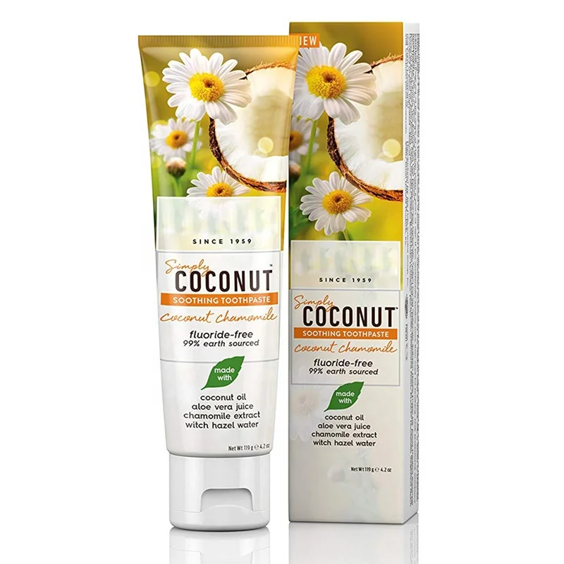Fluorine-free organic chrysanthemum coconut oil toothpaste gums bad breath toothpaste for adult
