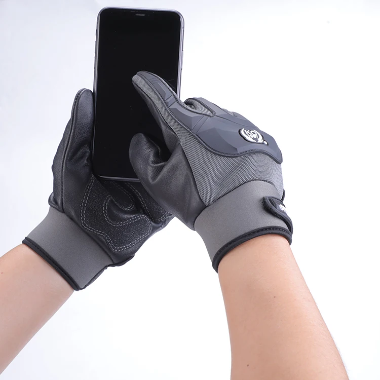 
Washable Stylish Cycling Gloves Touch Screen Gloves Half - Leather Black Outdoor Riding Custom Color 12 Pairs KKOYING CN;GUA 