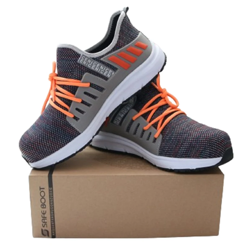 2024 New hot  product fly knit classic sports hard work  gaomi safety shoes steel toe