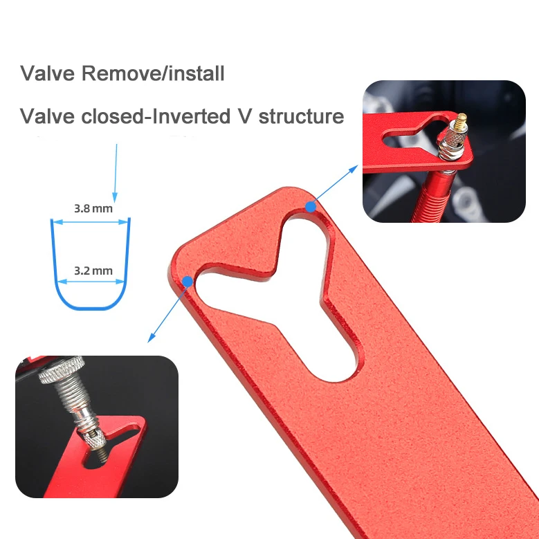 Lebycle 6 In 1 Bicycle Multi Repair Tools Chain Wear Indicator Master Missing Link Chain Quick-Link Bicycle Valve Removal Tool