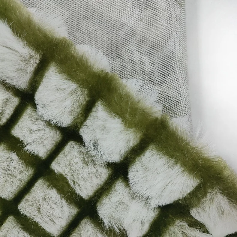 Factory Custom Direct Back Printing Faux Fur Fabric With Cut 10 mm Pile Design
