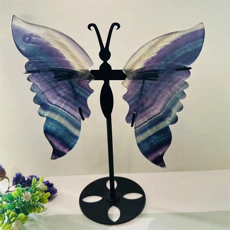 Wholesale High Quality natural gem stone fluorite butterfly wings
