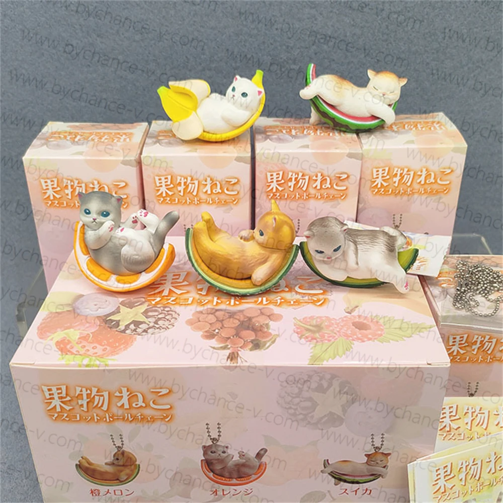 small gift for cats lovers kitty laying on fruit slices art toy cute plastic figure toy restaurant Happy Meal promo gift idea