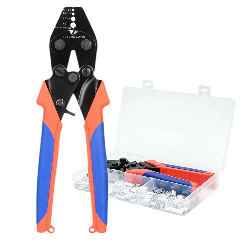 Heavy Duty Wire Rope Crimping Tool with Wire Rope Cutter Non Slip Handle Wire Crimping Tool